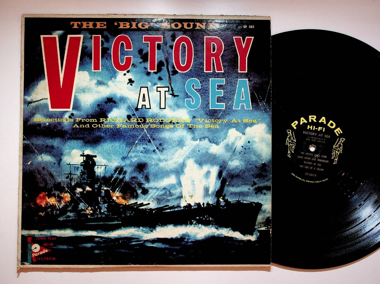 1961 Victory at Sea Richard Rodgers WWII US Navy Vinyl LP Record Parade SP 382