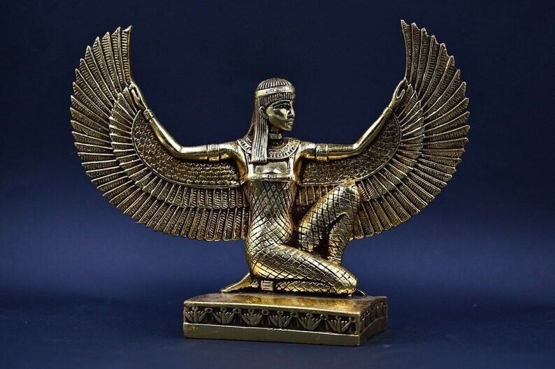 isis vintage statue-ancient Egyptian goddess of love/protection/music