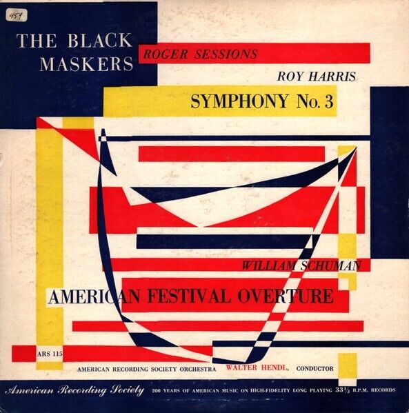 Sessions/Harris/Schuman- The Black Maskers / Symphony ARS-115 Vinyl 12'' Vintage