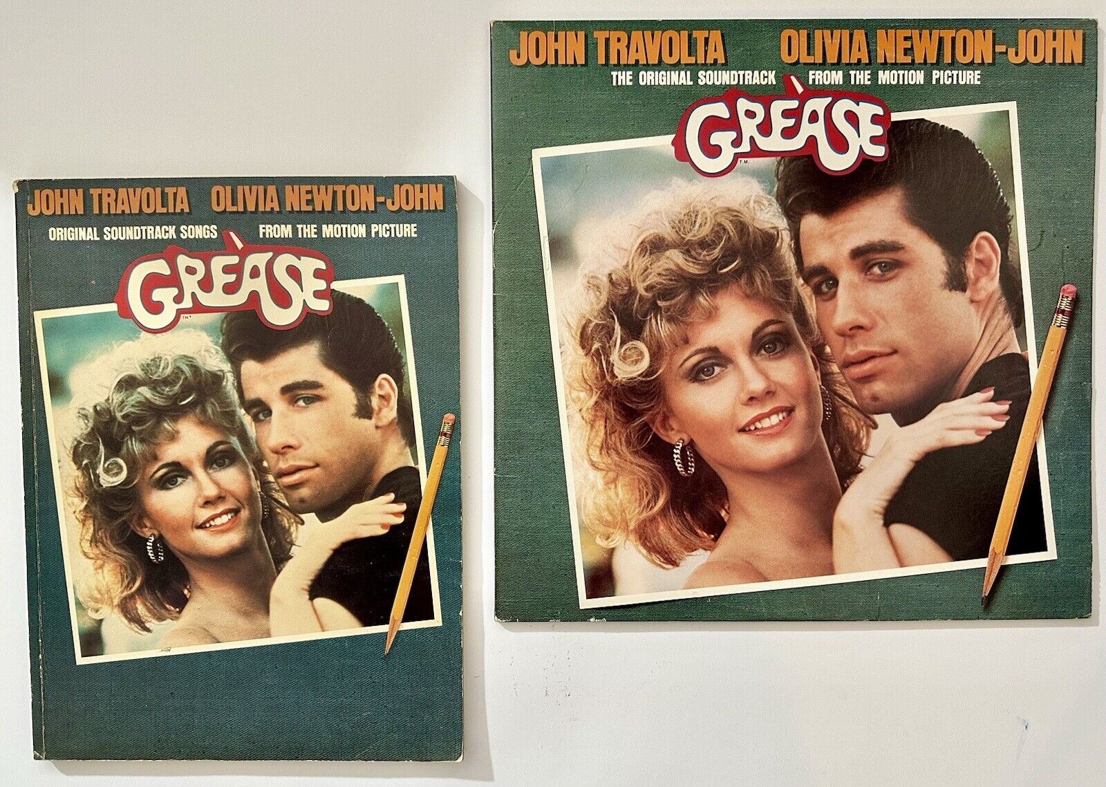 “Grease” Original Sheet Music And 33 LP Record.  Great Vintage Collection