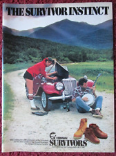 1982 HERMAN SURVIVORS Boots Fashion Print Ad ~ Girl Fixes Vintage Car, Guy Banjo picture