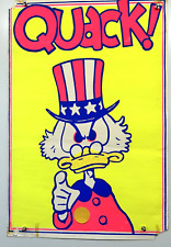 Quack Psychedelic Poster Warren Dayton Original Vintage Anti War circa late 1960 picture
