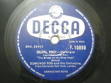 EDMUNDO ROS & HIS ORCHESTRA F 10988 INDIA INDIAN RARE 78 RPM RECORD 10