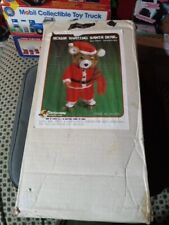 Vintage(1985)Christmas Around the World Musical Roller Skating Santa Bear TESTED picture