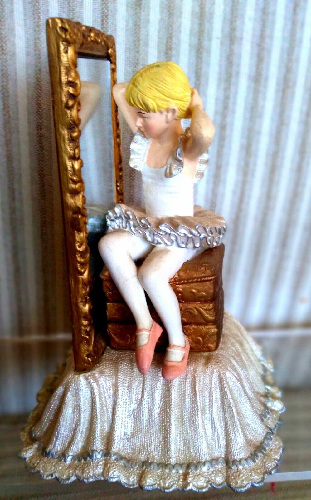 Ballerina Sitting In Front Of Mirror Musical Box The San Francisco Music Box Co.