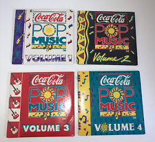 Vintage Coca-Cola POP MUSIC Volumes 1, 2, 3 & 4 Mini CDs Lot Set 1991 SHRINK WRa picture