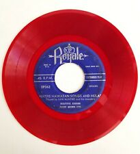 Native Hawaiian Songs & Hulas 45 rpm Record Red Vinyl EP262 Tiki Bar Deco picture