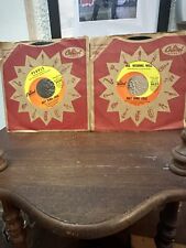 Vintage Nat King Cole Lot Of 2 45s Tested Capitol Blues Jazz Record Album 45 RPM picture