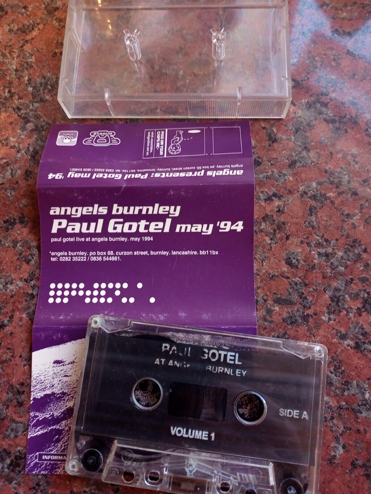 Angels Burnley DJ Paul Gotel Cassette Tape vintage Rave Dance May 94\' Rare