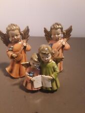 Vintage Japan Angels  Playing Musical Instrument & Singing Christmas Resin picture