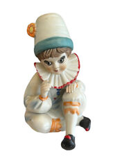 Vintage Rotating Bisque Pierrot Clown  Music Box Send in the Clowns picture