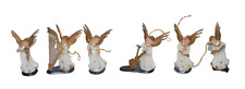 Vintage Musical Angels Christmas Ornaments Set Of 6 Plastic Choir picture