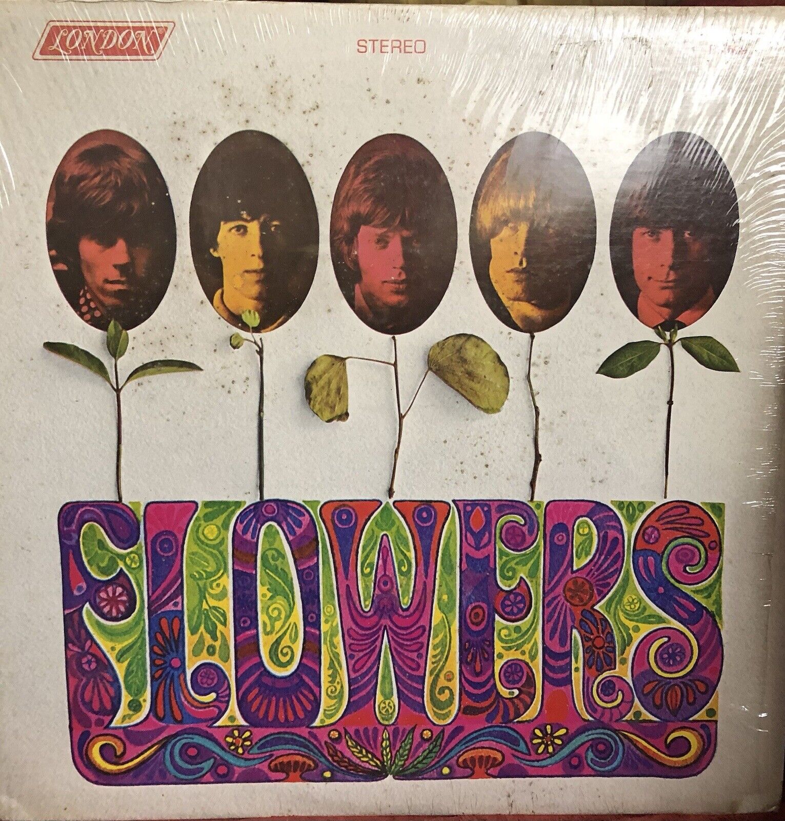 The Rolling Stones LP Flowers 1967 Vintage Retro Partially SEALED  Shrink Wrap