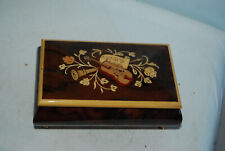 Vintage MAPSA Music Jewelry Box Made In Italy Swiss Movement Violin picture