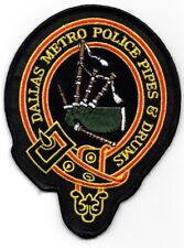 Texas TX Dallas Metro Police Pipes & Drums Patch picture