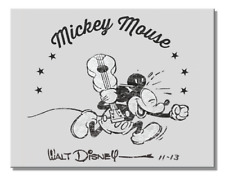 Mickey Mouse Guitar Tin Metal Sign Kids Bedroom Decor 12.5 X 16 picture
