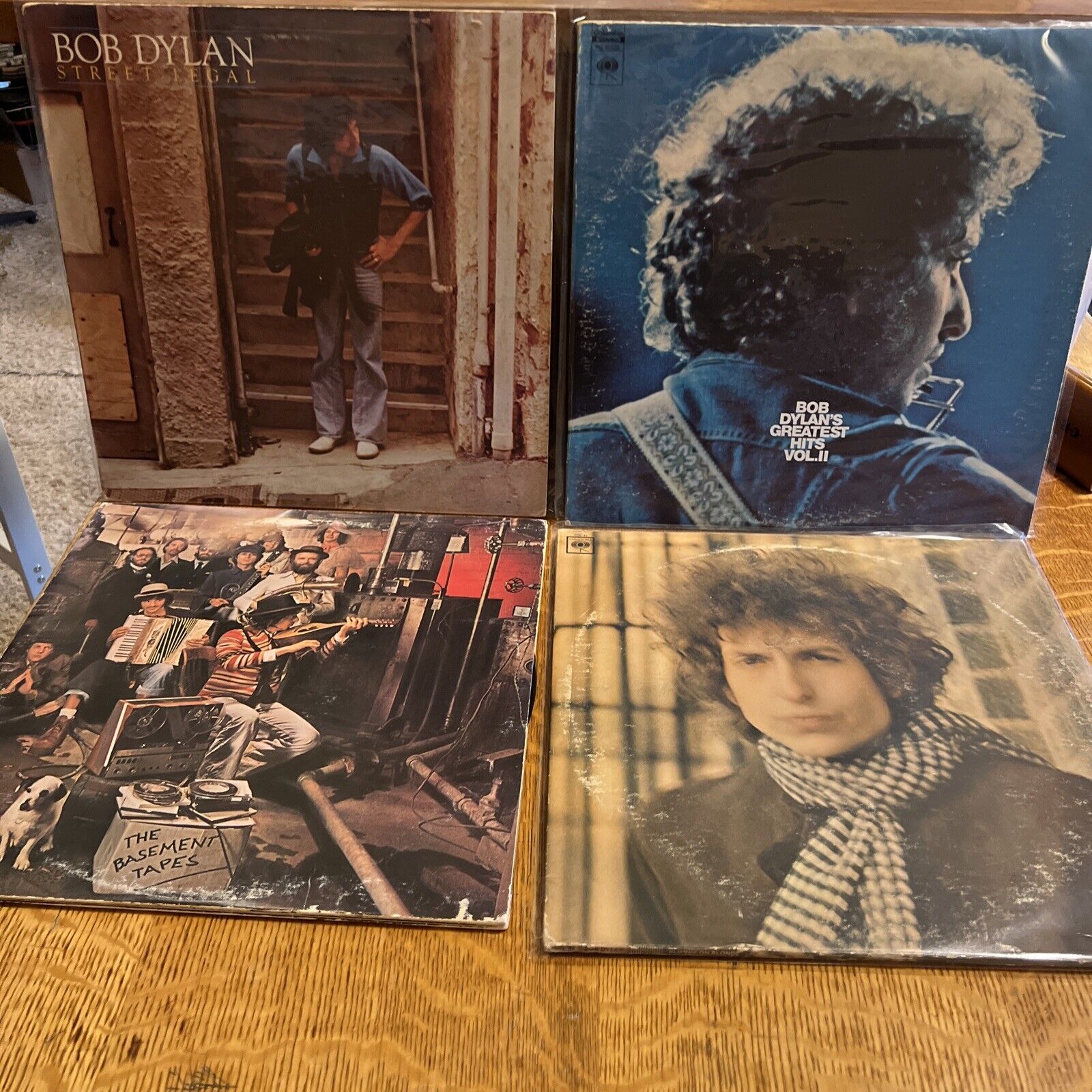 Bob Dylan 4 Albums Lot Greatest Hits 2 Blonde On Blonde, Street Legal, Basement