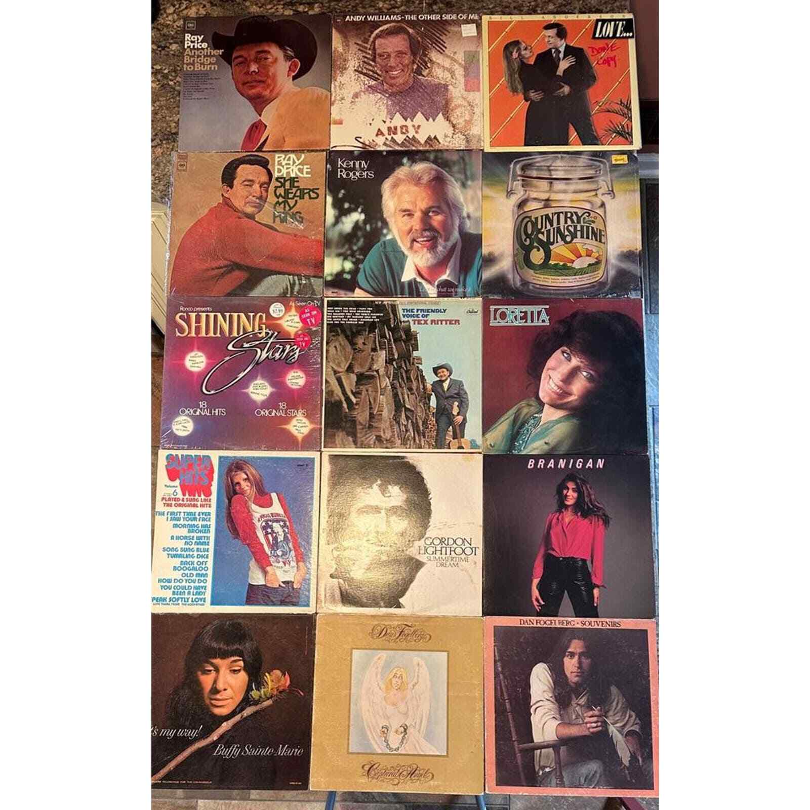 Vinyl Records Vintage Country Western Music Collection of 15 Classic Albums