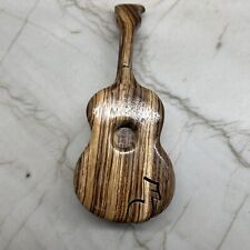 Wood Puzzle Box Signed Richard Rothbard Guitar Music Design 8” Bubinga? Handmade picture