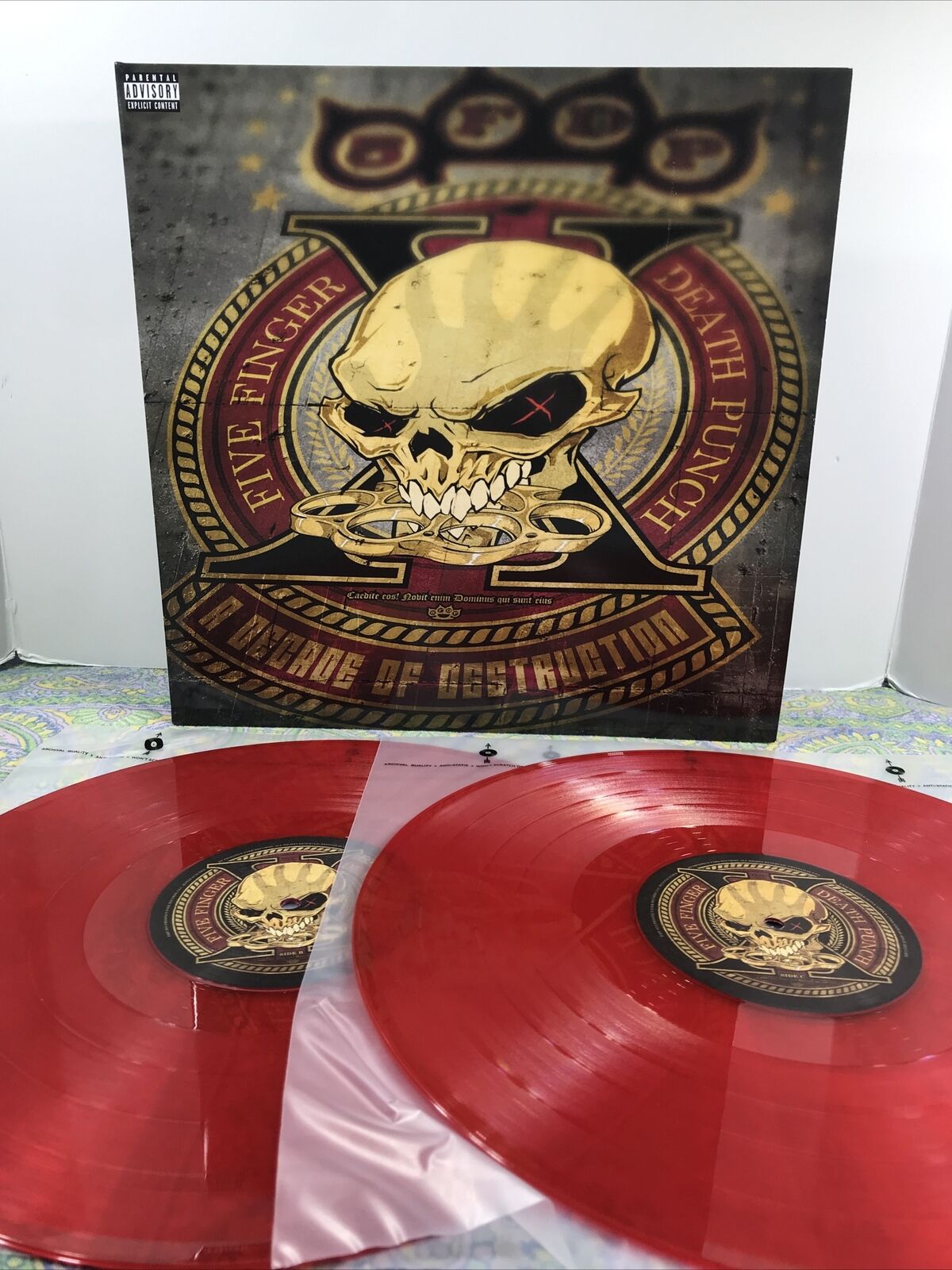 A Decade Of Destruction by Five Finger Death Punch 5FDP (2 LP, 2020,Red) VG+/VG+