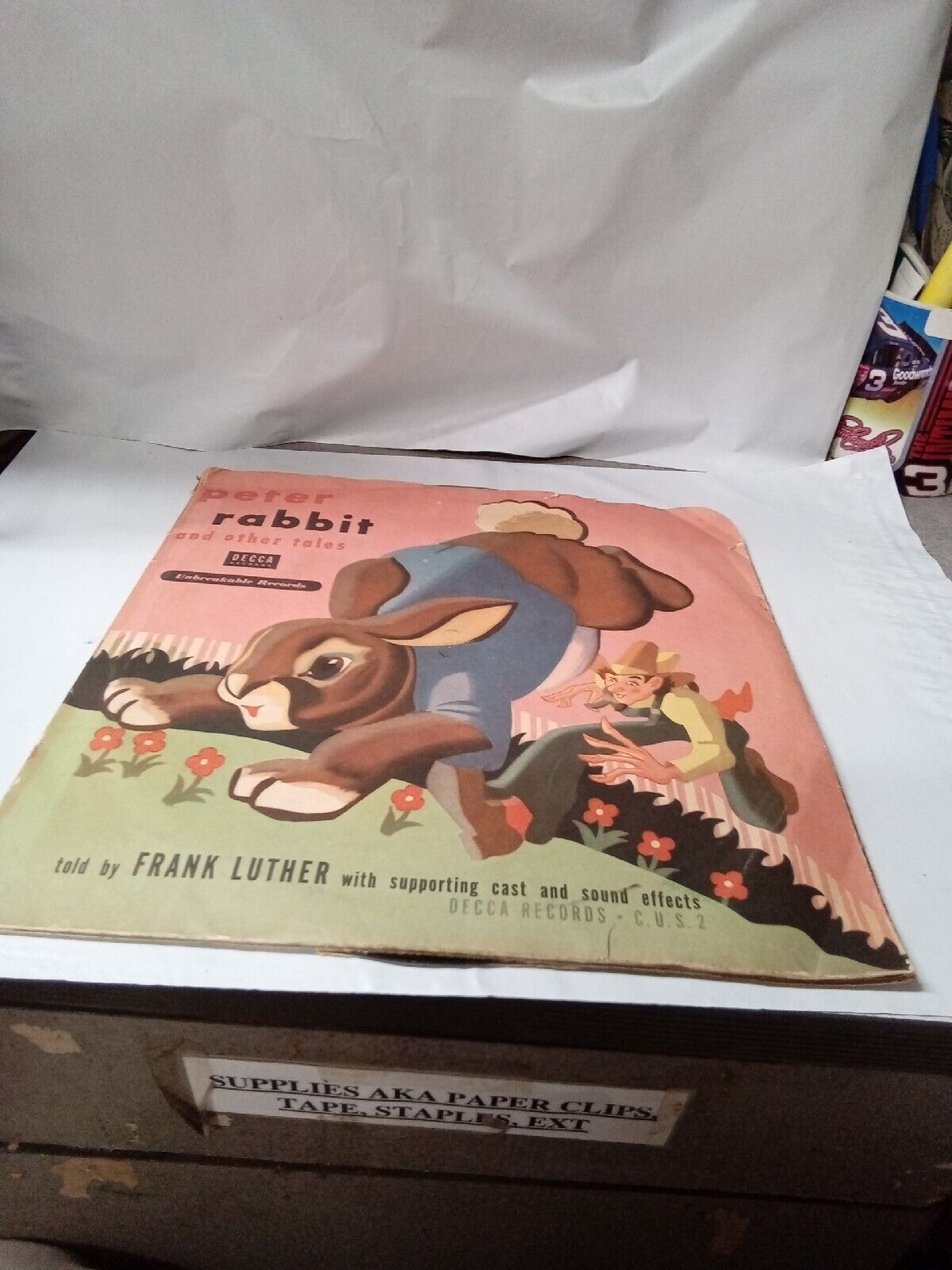 PETER RABBIT & OTHER TALES DECCA RECORDS FRANK LUTHER DOUBLE SET 1946 Easter VTG