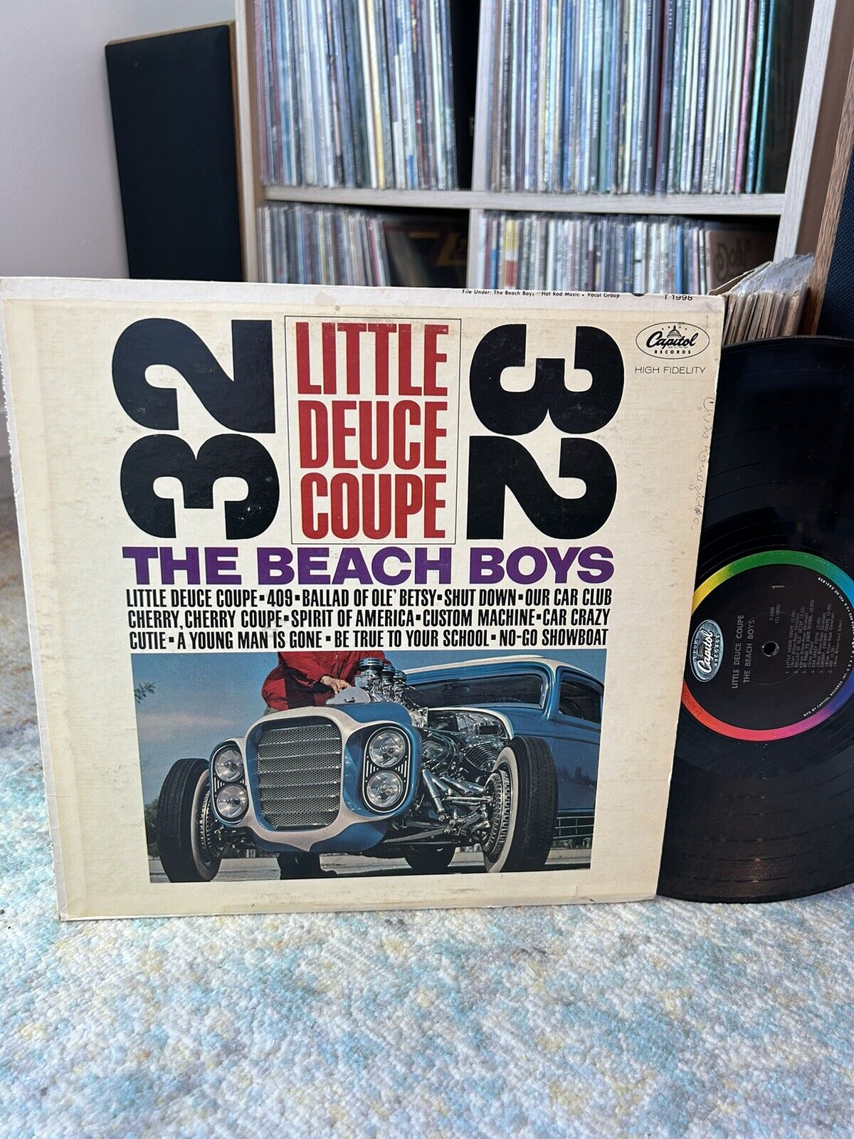 THE BEACH BOYS LITTLE DEUCE COUPE 1967 1ST PRESSING LP Capital T-1998 Records