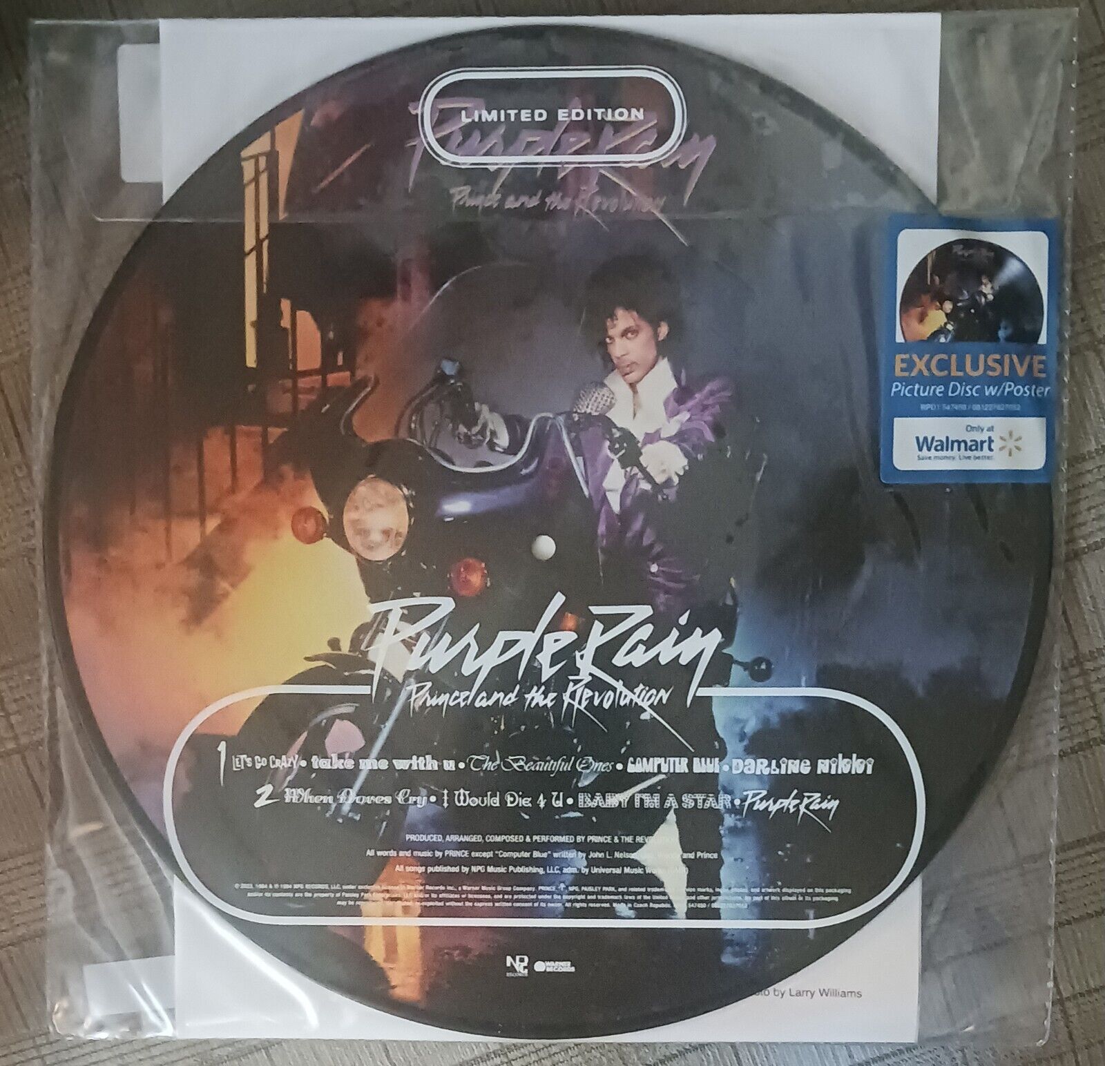 Prince and the Revolution Purple Rain Picture Disc w/Poster NEW Sealed LP
