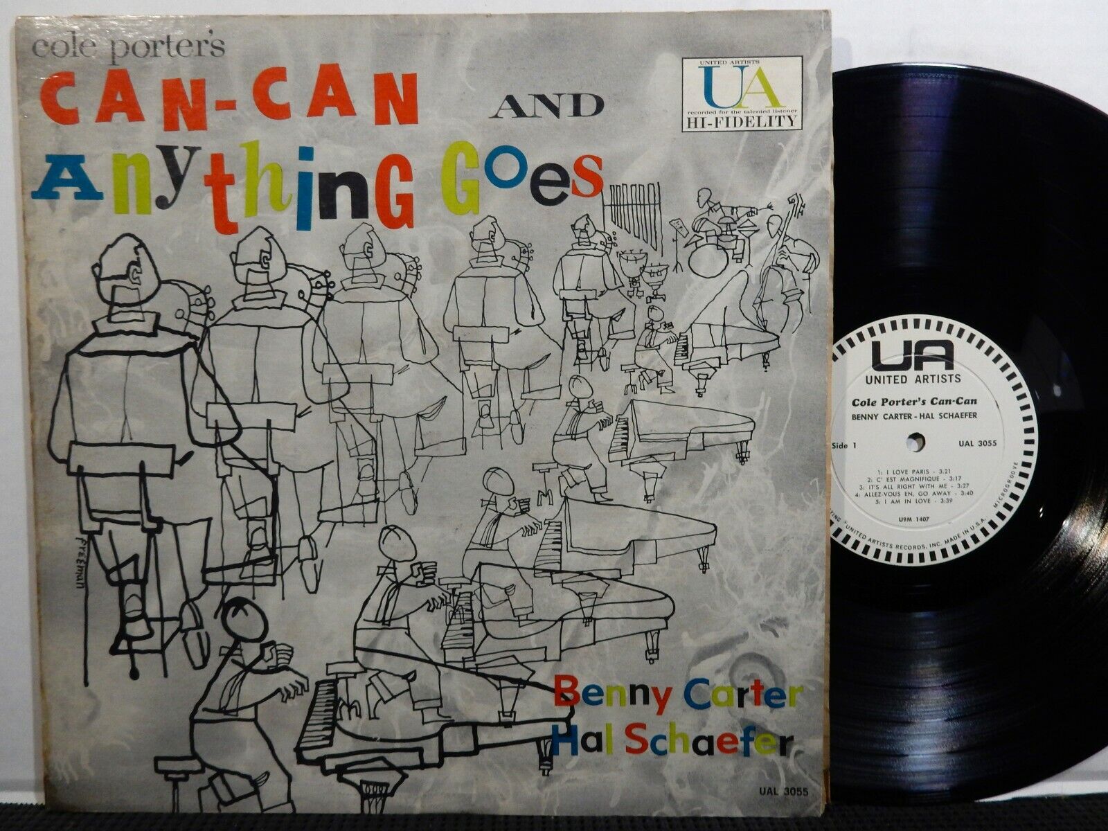BENNY CARTER HAL SCHAEFER LP UNITED ARTISTS UAL 3055 MONO DG PROMO 1955 Jazz