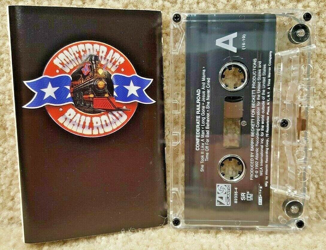 Vintage 1992 Cassette Tape Confederate Railroad Self Titled Atlantic Records
