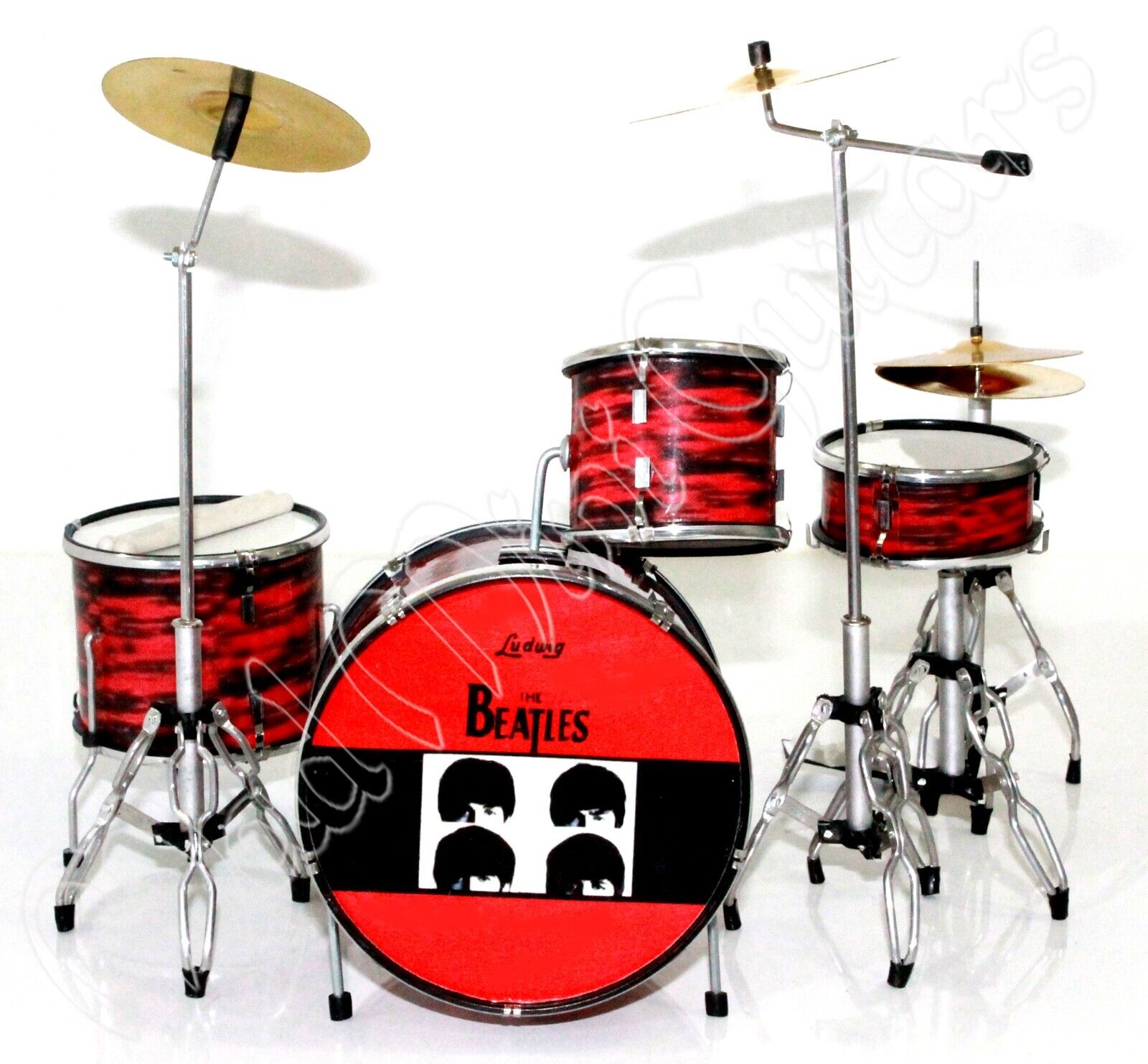 Miniature Drum Kit Set THE BEATLES. A Hard Day\'s Night