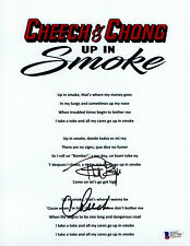 CHEECH AND CHONG SIGNED UP IN SMOKE AUTO LYRIC SHEET BECKETT BAS COA 3 picture