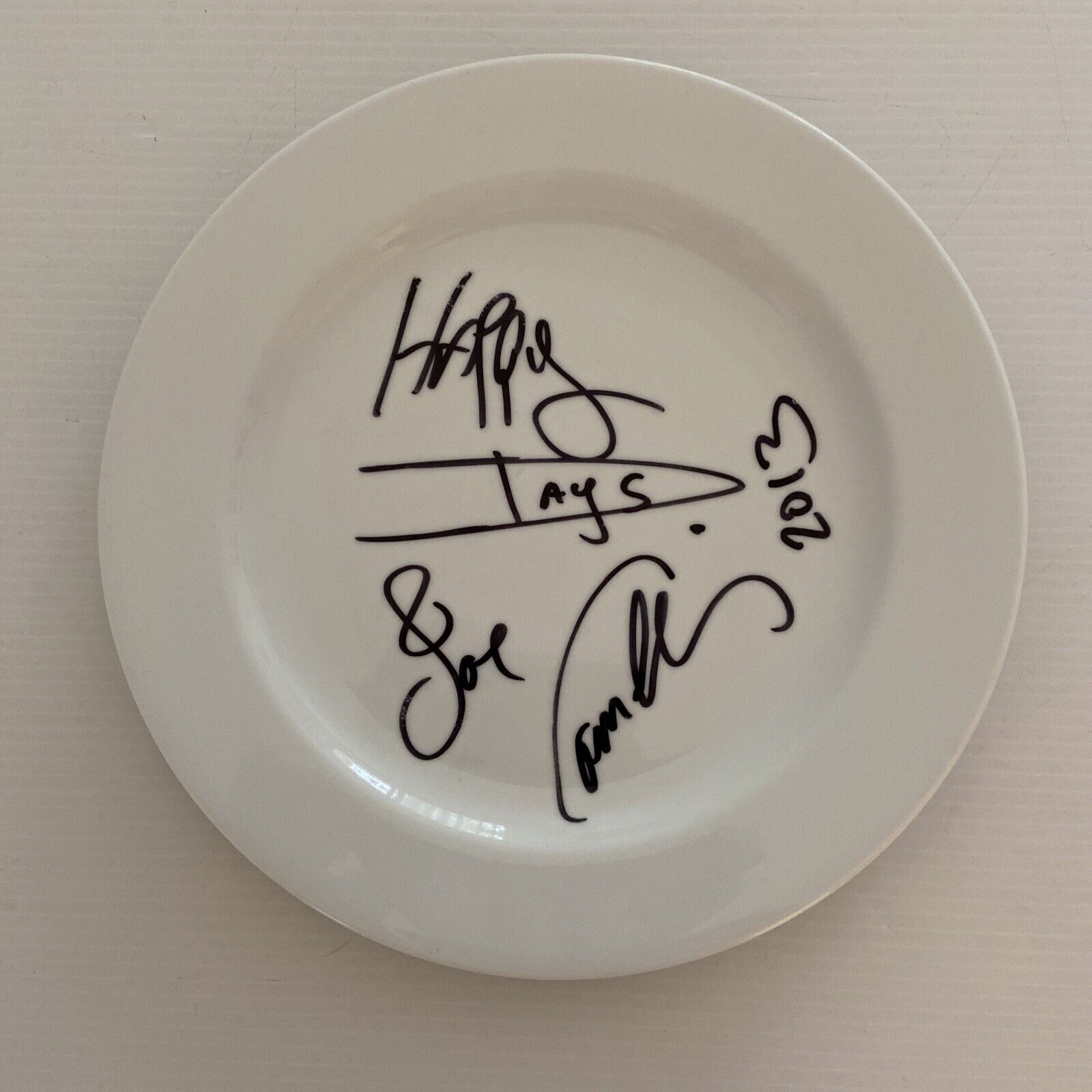 Royal Porcelain Plate Signed Happy Days Joe Camilleri 2013 Black Sorrows Music