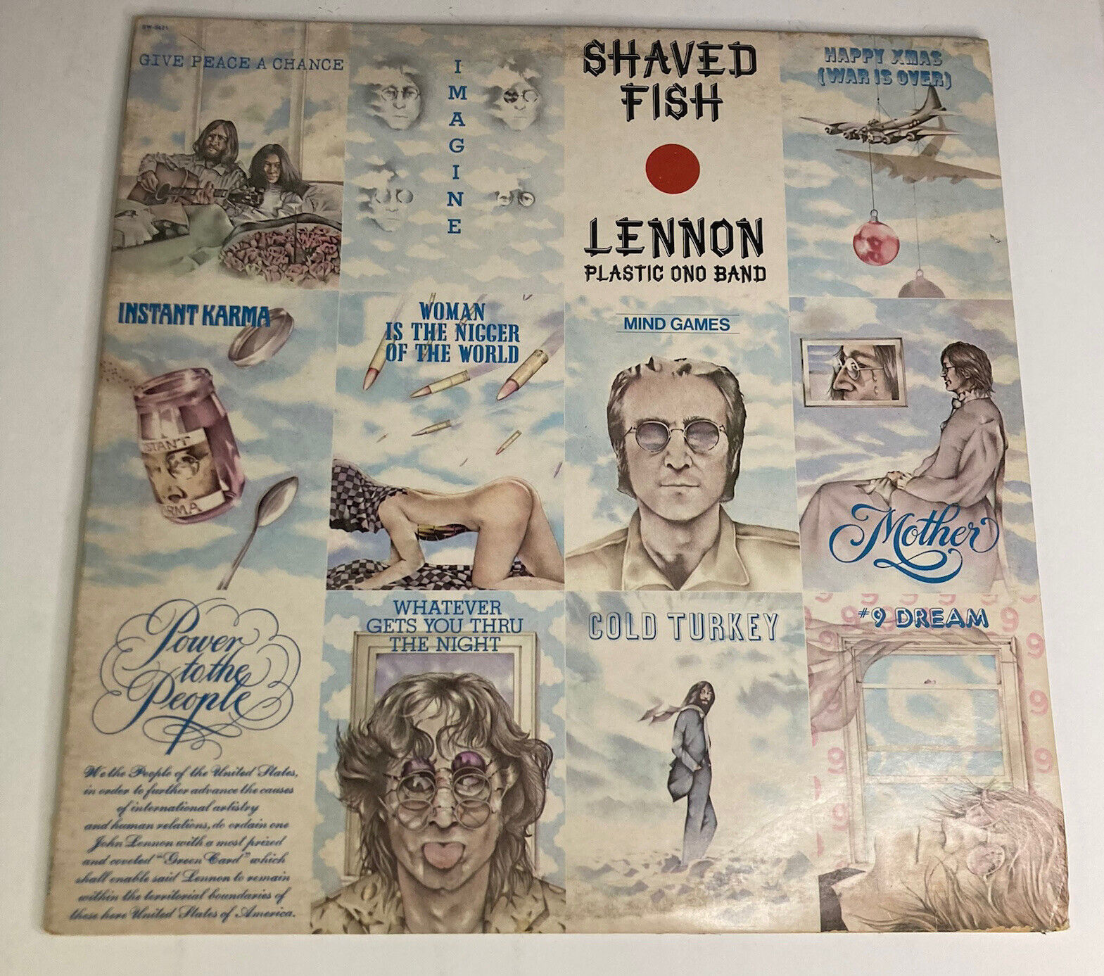 Vtg 1975 John Lennon Plastic Ono Band “Shaved Fish” 12” LP Capitol Records