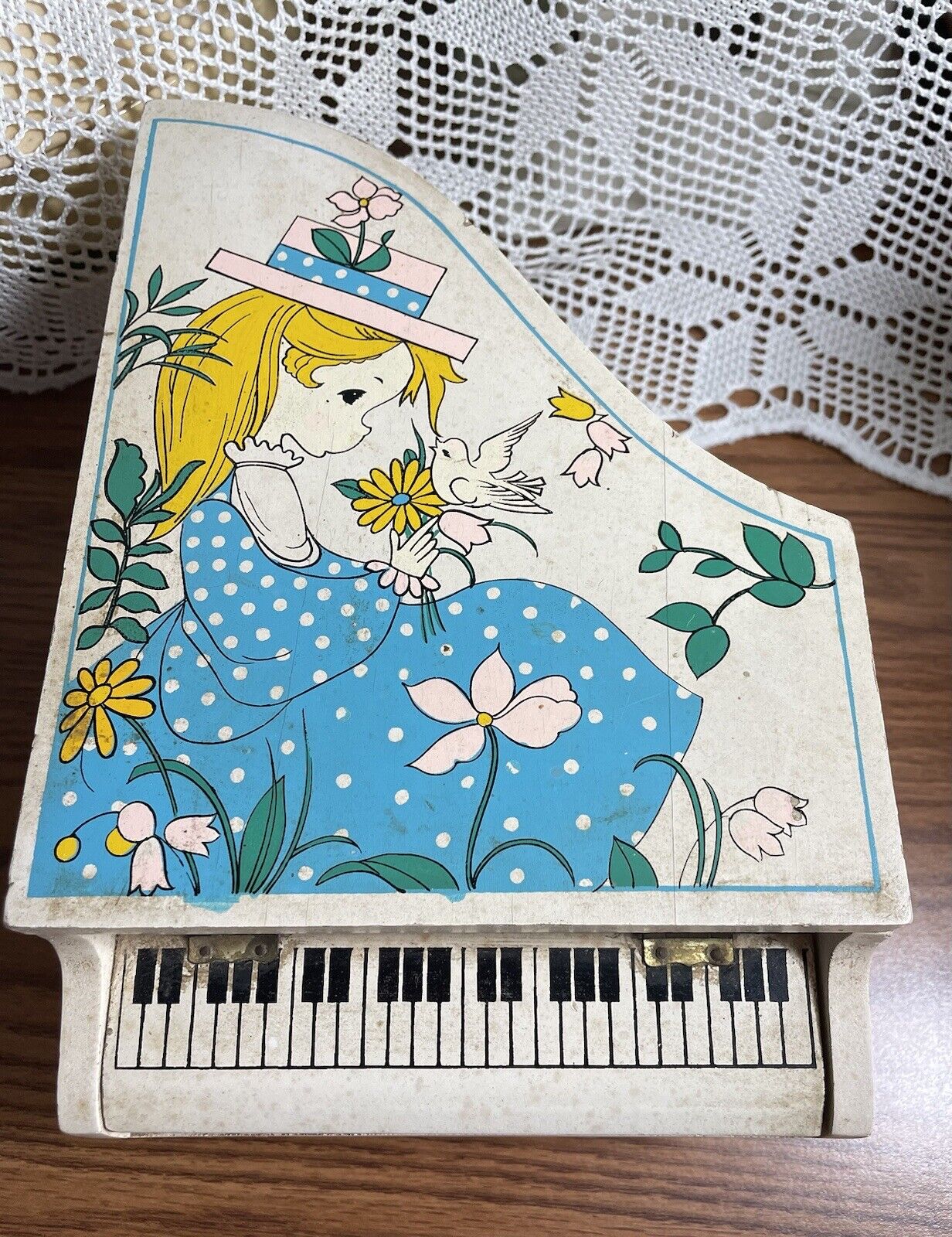 Vintage 70’s Piano Jewelry Box with Ballerina Music Toyo JC Penney Made In Japan