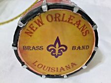 Piazza Christmas New Orleans Louisiana Brass Band/Fleur De Lis Drum Ornament picture