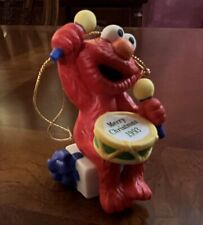 Vintage Sesame Street Elmo Drums 1993 Jim Henson Christmas Ornament, Pre-owned picture
