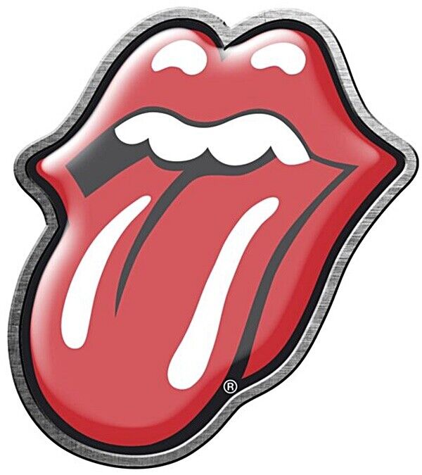 Rolling Stones Tongue metal / enamel pin badge. Licensed 40mm x 30mm (rz)