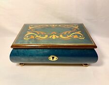 VINTAGE REUGE ROMANCE JEWELRY MUSIC BOX MADE IN ITALY SWISS MOVEMENT W/ KEY picture