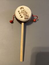 Chinese Japanese Traditional Den-Den Daiko Rattle Bell Hand Held Drum picture