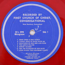 First Church Of Christ Congregational - Western Electric Recording Red Vinyl LP picture