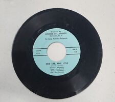 Lifetime Recordings 45 RPM One Life, One Love - RARE picture