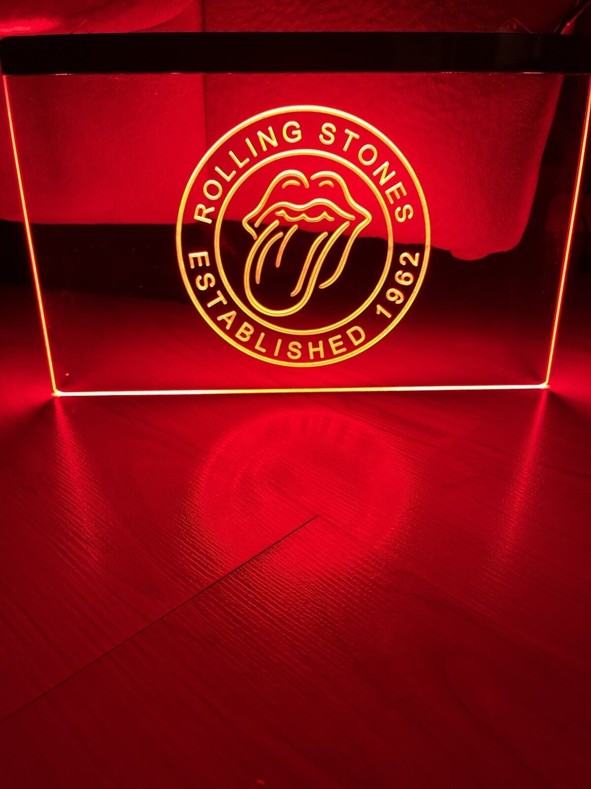 ROLLING STONES LED NEON RED LIGHT SIGN 8x12