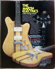 2 -  Martin Solid Body Electric Guitar Vintage Print Ads 1980 plus 2-page review picture