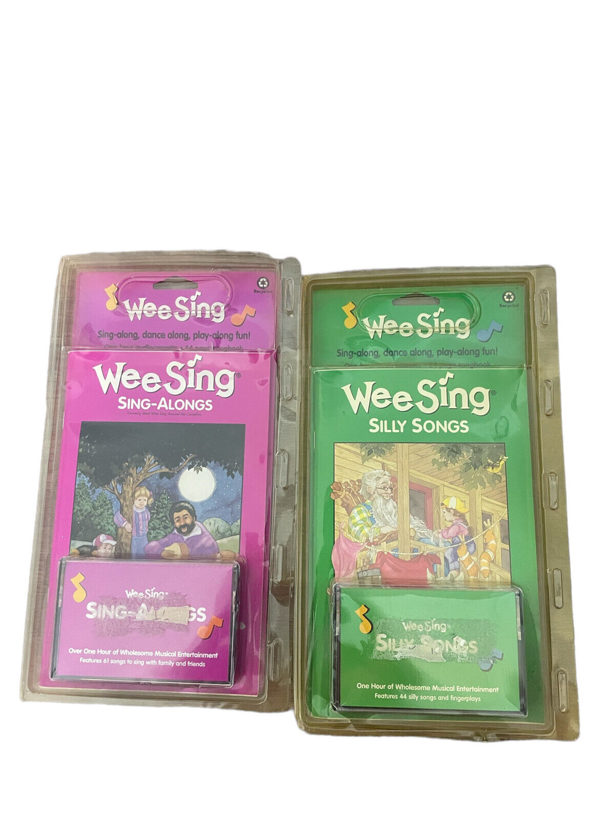 Vintage Wee Sing Sing Along Silly songCassette & Songbook - Folk Songs for Kids