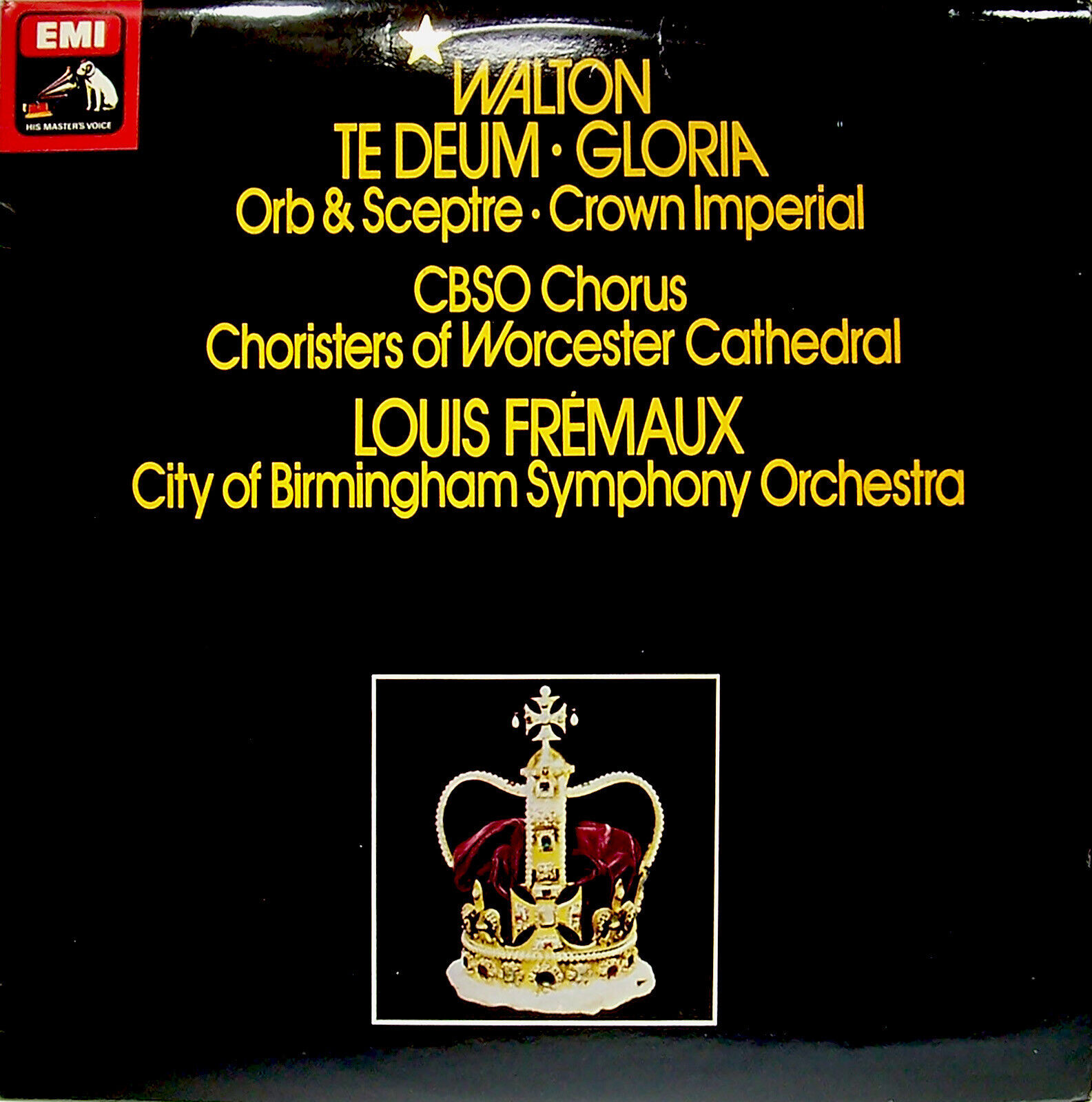 Walton Te Deum, Louis Frémaux, Gloria/Orb & Sceptre, Crown Imperial, EX / M-