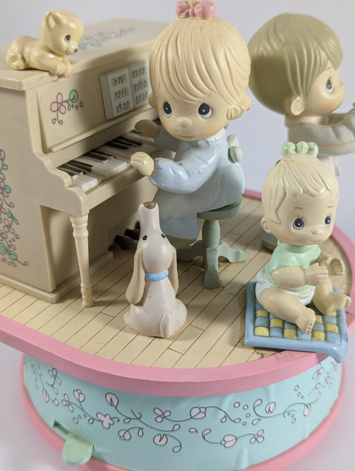 Vintage Enesco Precious Moments Kids in Piano Multi Action Music Box
