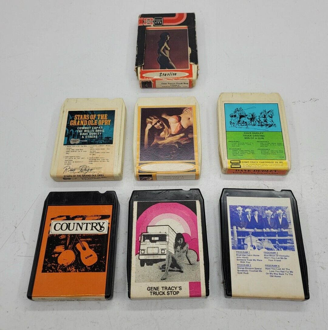 8 Tracks Lot Of 7 Music Tunes Vintage Grand Ole Opry Country Gene Tracy A5