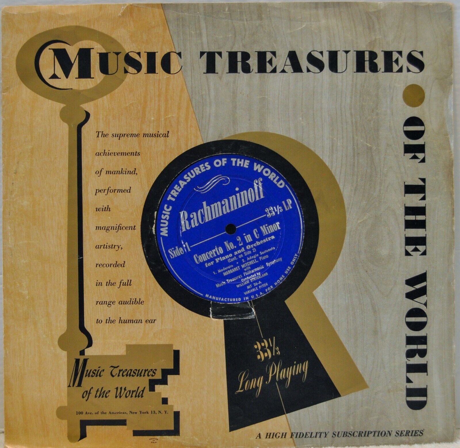 Rachmaninoff - Enesco -  Music Treasures of the World MT-26 Vinyl LP 1955