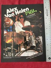 Alex Van Halen Plays Ludwig Drums On “1984” Album 1985  Print Ad picture