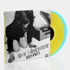 Amy Winehouse - Remixes 2xLP Yellow & Blue Translucent Vinyl Record picture